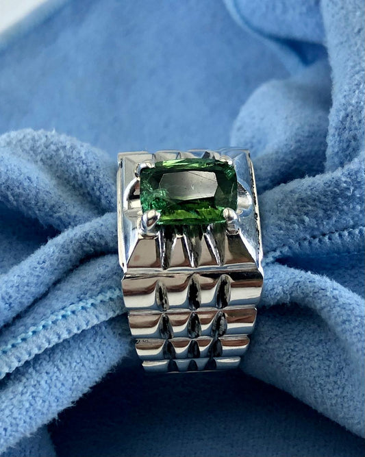 67.44 carats Hand made Natural Tourmaline Ring for Men