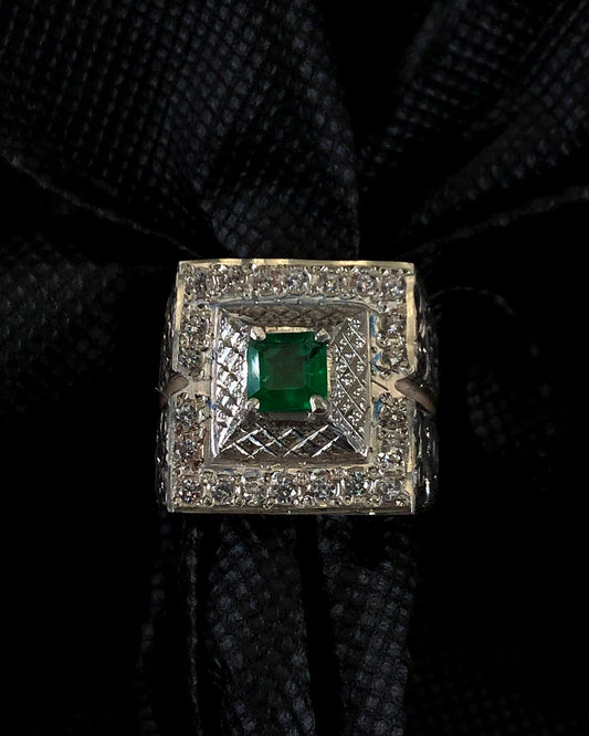 106.22 Carats Hand Made Natural Beautiful Panjshir Emerald Ring for Men