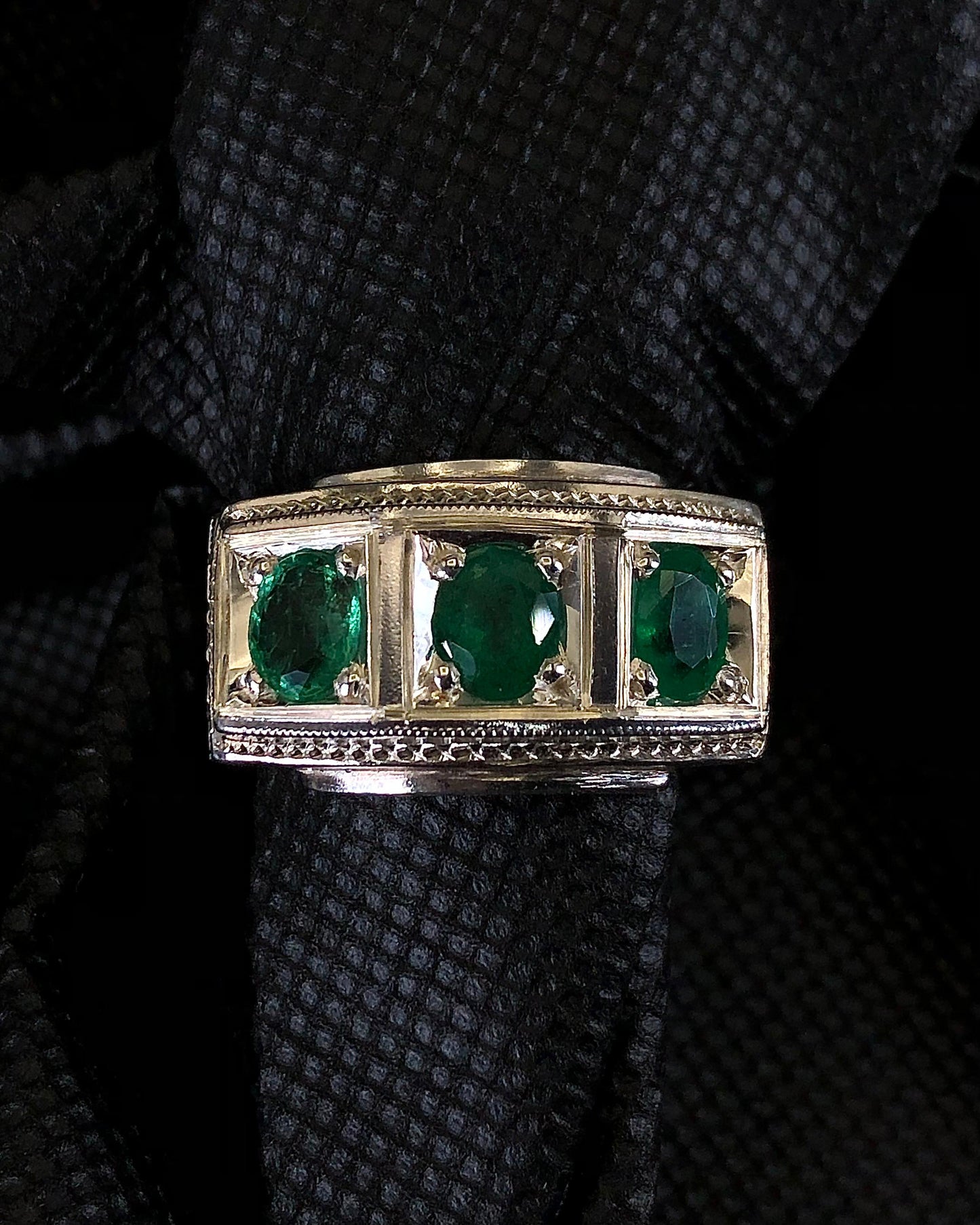 73.80 Carats Hand Made Natural Beautiful Panjshir Emerald Ring for Men