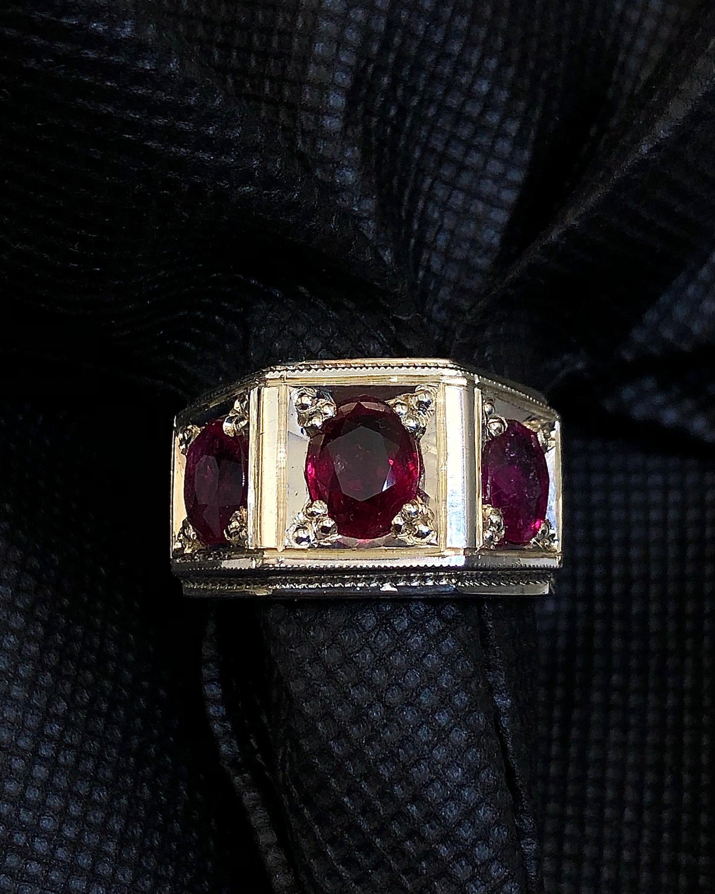 76.16 carats Hand Made Rubellite Tourmaline Ring for Men