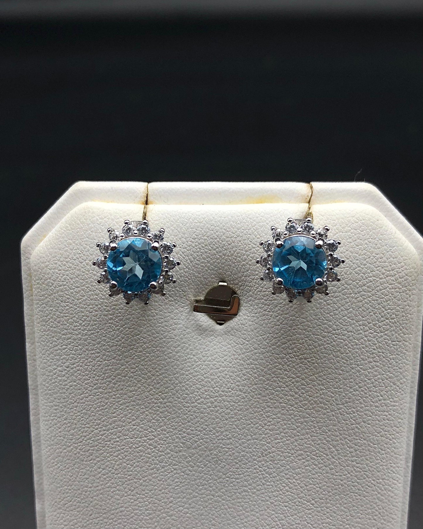 23.45 Carats Natural Topaz Earrings in 925 Silver for Women